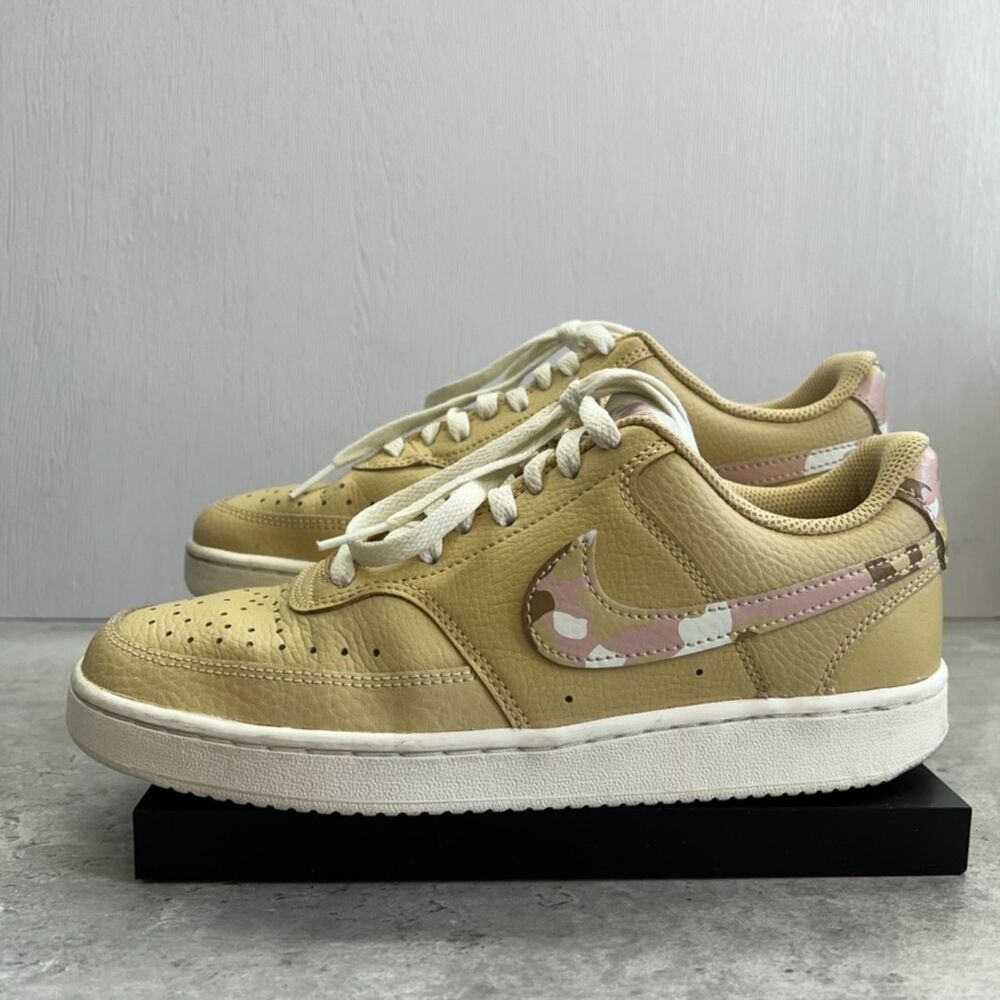 Nike  Court Vision  Pink Camo Low Top Women’s  Shoes  Size 8